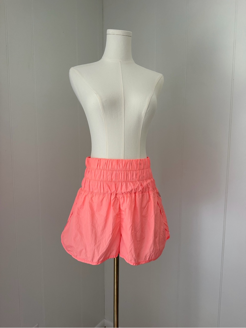 Free People Movement High-Waist Pink/Coral Women’s Athletic Shorts